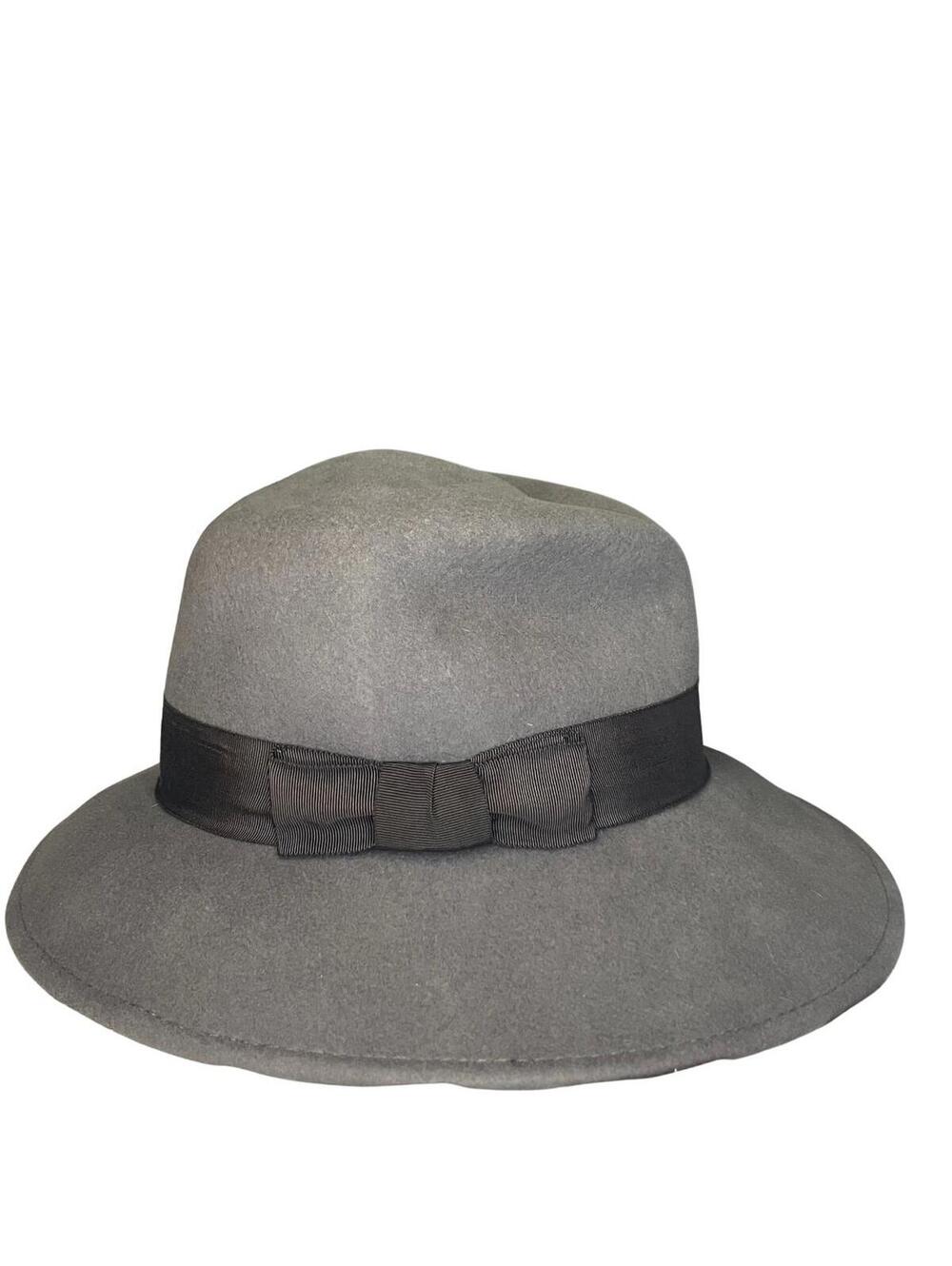 Eric Javits Wool Felt Fedora Hat Gray USA - Picture 2 of 5